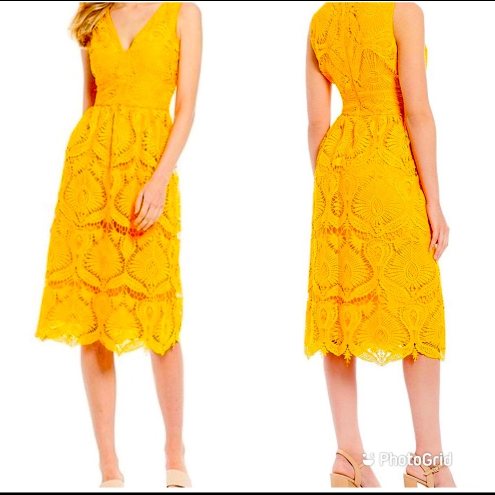Gianni Bini Lace Crochet Midi Dress size 0